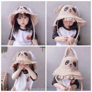Mũ giật tai thỏ cho bé phiên bản mùa hè 2019