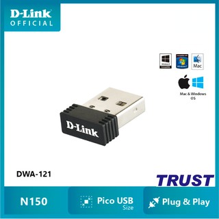 N 150Mbps USB Bộ thu WiFi Siêu nhỏ gọn- D-Link DWA-121 - Hàng Chính Hãng