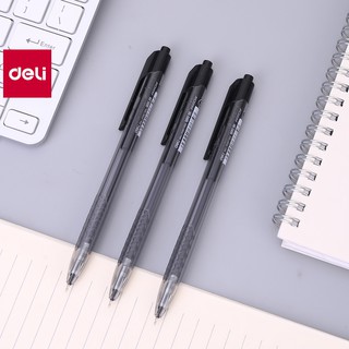 [Mã LIFE1404ALL giảm 20K đơn 50K] Bút bi đầu bấm Deli - Ngòi 0.5/0.7mm - Ba màu Đen/Xanh/Đỏ - Combo 6 chiếc/12 chiếc
