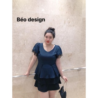 Áo tay lưới chiết eo Bigsize