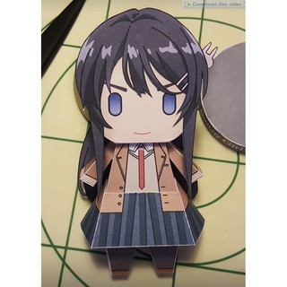 [ Standee Anime ] Giấy xếp mô hình nhân vật Rascal Does Not Dream of Bunny Girl Senpai