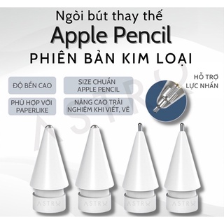 Đầu ngòi bút Apple Pencil 2, 1 kim loại - viết giống như trên giấy 99%, bản chống mòn ngòi cao cấp (AP19A)