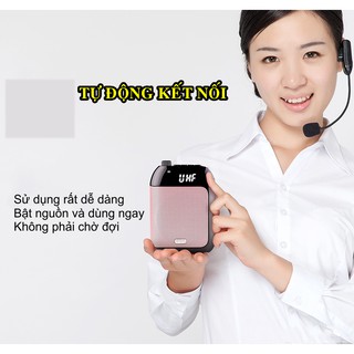 [Mã 154ELSALE2 giảm 7% đơn 300K] Máy trợ giảng không dây Aporo T9 UHF (quà tặng mic dây)