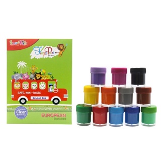 Màu Nước Finger Paint 12 màu, 15 ml/ màu - Smart Kids - SK-131 - 8935276420424