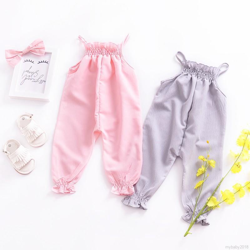 Set áo liền quần cho bé gái