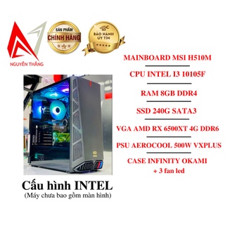 Thùng PC GAMING OKAMI I3 THẾ HỆ 10 ( H510 - I3 10105F - 8G - 240G - RX 6500XT )