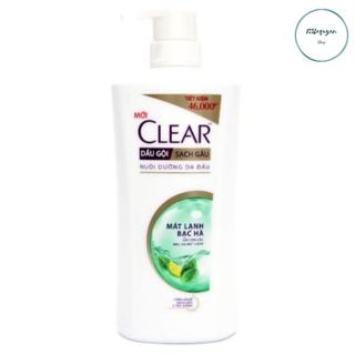 Dầu Gội Sạch Gàu Clear Mát Lạnh Bạc Hà Chai 630g