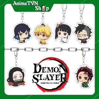 Móc khoá Mica anime Kimetsu No Yaiba (Loại 2 - Đời thường) - Nhựa Cứng Acrylic In 2 mặt sắc nét ( ảnh thật )