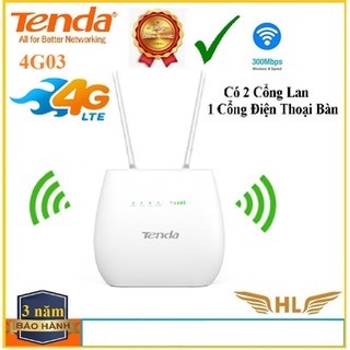 Bộ Phát Wifi 4G LTE Chuẩn N300Mbps 2 Cổng Lan Tenda 4G680 Hoặc 4G03 không Râu hoặc 4G180 - Hàng Chính Hãng