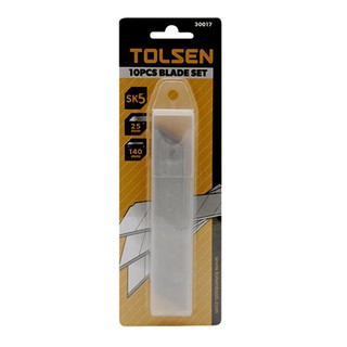 Real | Lưỡi Dao Rọc Giấy Loại Lớn Vỉ 10 Cái ( 35 x 140 x 0.7mm ) Tolsen 30017