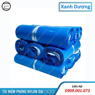 [1 kg] Túi gói hàng niêm phong, túi nilon PE màu Xanh Dương, lớp keo dán siêu tiện lợi, hàng có sẵn nhiều size