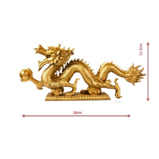 Tượng rồng bằng đồng cỡ trung, tượng rồng cầm châu ngọc bằng đồng.
