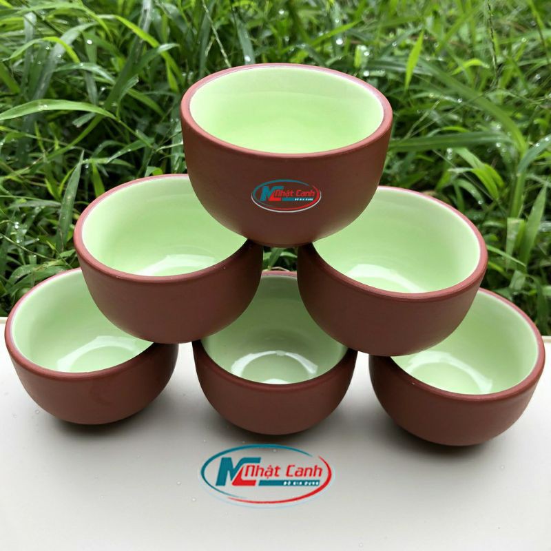 CHÉN UỐNG TRÀ SỨ ĐẤT LUNG MEN NGỌC