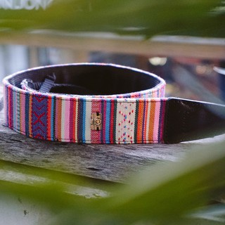 Dây đeo máy ảnh thổ cẩm Made by Cammix bản 3.8cm (Pink)