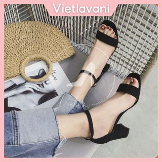 Giày sandal mã LN_S1 cao gót 7 phân đế vuông màu đen ( HÀNG ĐẸP)