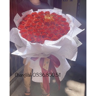 Bó hoa nhũ kim tuyến 50 bông siêu to-siêu chảnh