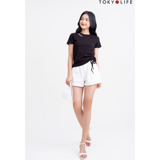 [Mã WABRSWK giảm 10% đơn từ 250k] Áo Thun Nữ dáng ngắn TOKYOLIFE rút dây eo E9TSH037G