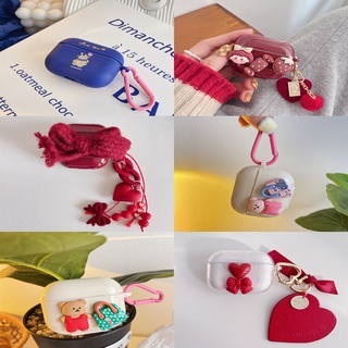 Cartoon DIY bow love heart Apple Airpods 3 2021 1/2 Pro Cover wireless bluetooth earphone Charging Protective Case Box