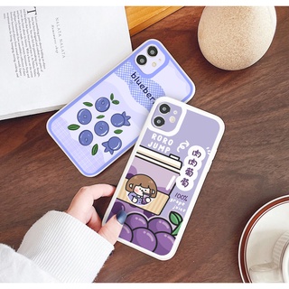 Ốp lưng iphone NHO TÍM cạnh vuông chống sốc cho iphone 7plus 8plus x xsmax 11pro max 12pro 12promax13promax tr1128