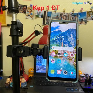[Có Clip] Kẹp Điện Thoại Gắn Giá Livestream - Giá Đỡ Điện Thoại Gắn Đèn Live Stream