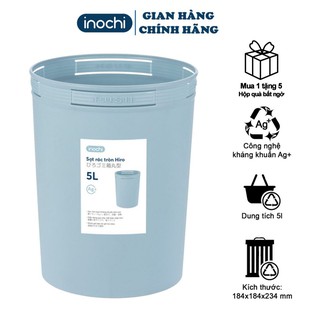 Sọt Rác 5 Lít Thùng Rác Nhựa Tròn Inochi Màu Đẹp Làm Văn Phòng Khách Sạn Đựng Rác Gia Đình