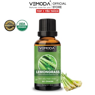 Tinh dầu Sả chanh cao cấp VEMODA 30ml khử mùi, thơm phòng, đuổi muỗi, tinh dầu xông phòng, kháng khuẩn, xông mũi
