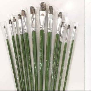 BỘ CỌ VẼ CÁN XANH ĐẦU TRÒN 12 CÂY