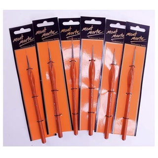 Cọ vẽ tỉa nét Mont Marte chính hãng lông mềm cho tranh tô màu theo số màu acrylic màu nước sơn dầu