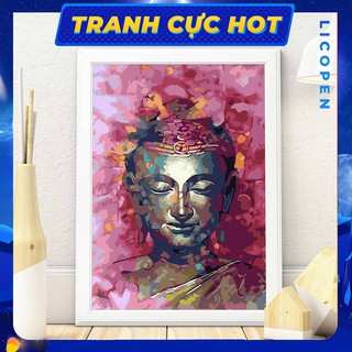 [CÓ SẴN] Tranh Tô Màu Theo Số Licopen - Tranh Phật A Di Đà - MS88