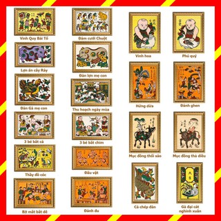 Bộ 20 bức tranh dân gian Đông Hồ tiêu biểu - di sản văn hóa dân tộc Việt Nam - Dong Ho folk paintings Viet Nam national