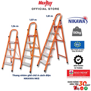 Thang nhôm ghế chữ a Nikawa NKS (chiều cao sử dụng 0,95 - 1,4m) nhập khẩu Nhật bảo hành chính hãng 18 tháng
