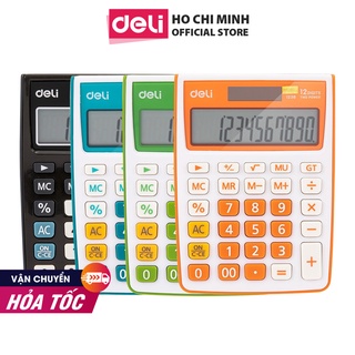 [Mã LIFEB04ALL giảm 10% tối đa 15K đơn 0Đ] Máy tính kỹ thuật 12 số Deli, Đen, Cam, Xanh dương, Xanh lá E1238