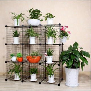 KHUNG LƯỚI SẮT TRANG TRÍ - ĐỂ SÁCH VỞ -ĐỰNG QUẦN ÁO THÔNG MINH 9 Ô