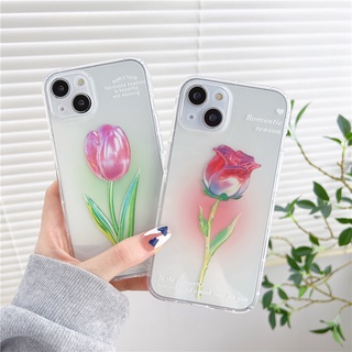 Ốp Lưng DẻO HìNh Hoa HồNg Cho iphone 13 / 12 / XR / 8plus / 11promax