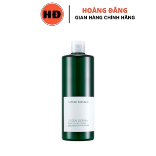 Nước hoa hồng Nature Republic Green Derma Mild Cica Big Toner 500ml