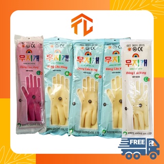 BAO TAY RỬA CHÉN CẦU VỒNG - GĂNG TAY CAO SU HÀN QUỐC