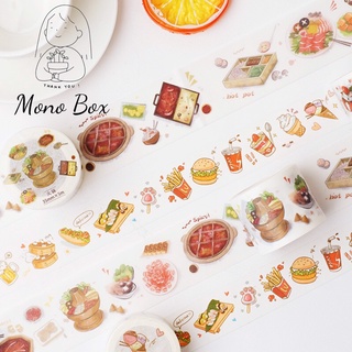 [Chiết] Washi tape mã CB008 dài 35cm, băng keo dán trang trí họa tiết chủ đề đồ ăn làm tranh trang trí Mono_box