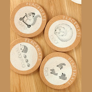 HCM - Đế lót ly, lót nồi dày 1cm (17cm) gỗ dày hình thú PlaceMats