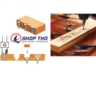 Mũi khoan 2 tầng  loại mũ roa côn âm đầu vít