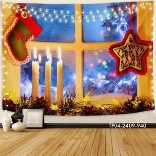 Tranh vải in 3D treo tường trang trí NOEL, decor GIÁNG SINH, MERRY CHIRMAS [ tặng móc treo, miếng dán định vị]