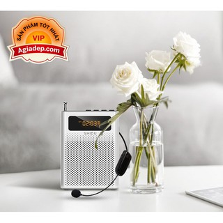 Mic + Loa trợ giảng cho giáo viên, giảng viên cao cấp Model 616 (Màu trắng) + 3 Mic (mic ko dây, mic có dây, mic cúc áo)