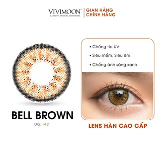 Kính áp tròng cận màu nâu cát VIVIMOON Bell Brown 14.5mm