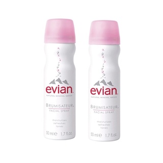 Combo 2 xịt khoáng cấp ẩm và làm dịu da evian® Facial Spray 50ml
