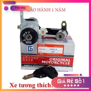HCM- Bộ Ổ Khoá 6 Cạnh Cho Xe Sirius ĐỒ CHƠI XE MÁY GIÁ SỈ