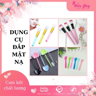 Dụng cụ đắp mặt nạ, que nhựa trộn và đắp mặt nạ, thìa nhựa trộn mask, xẻng tim trộn mặt nạ, cọ đắp mặt nạ