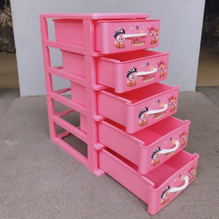 [GIÁ HỦY DIỆT] Tủ nhựa ngăn kéo mini hình hoa nhiều tầng đựng đồ tiện dụng