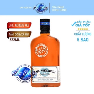 [Chính Hãng USA] Absolute Mahogany | Sữa tắm gội toàn thân 3 trong 1 cho nam 18.21 Man Made Wash 532ml