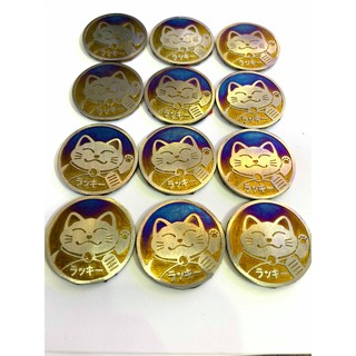 Logo titan mèo thần tài keo 3M không rớt tróc