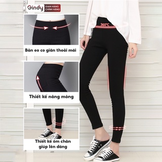 Quần legging đen nữ dáng dài chất umi co dãn tôn dáng nâng mông GINDY thời trang nữ công sở sinh viên xuân hè Q005