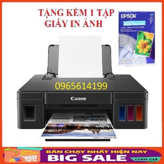 Máy in phun màu Canon Pixma G1010 kèm 4 chai mực hàn quốc ( Tặng 1 Tập Giấy Ảnh )